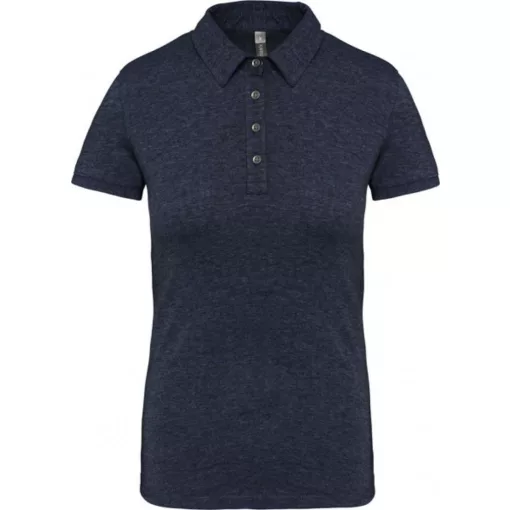 Női galléros póló Kariban KA263 Ladies Short Sleeved Jersey polo Shirt -L, French Navy