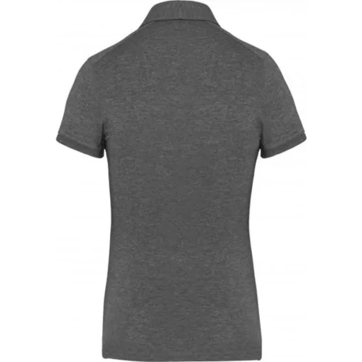 Női galléros póló Kariban KA263 Ladies Short Sleeved Jersey polo Shirt -XS, Grey Heath