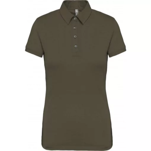 Női galléros póló Kariban KA263 Ladies Short Sleeved Jersey polo Shirt -XS, Light Khak
