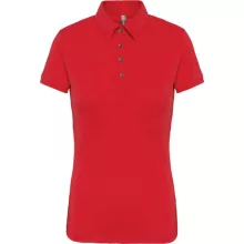 Női galléros póló Kariban KA263 Ladies Short Sleeved Jersey polo Shirt -2XL, Red