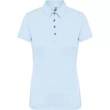 Női galléros póló Kariban KA263 Ladies Short Sleeved Jersey polo Shirt -XS, Sky Blue