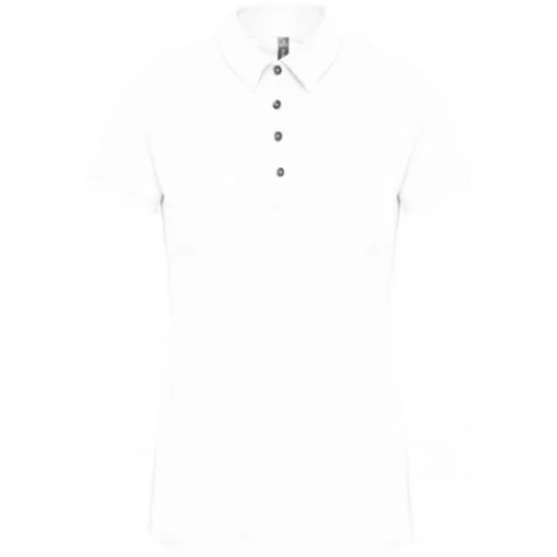 Női galléros póló Kariban KA263 Ladies Short Sleeved Jersey polo Shirt -XS, White