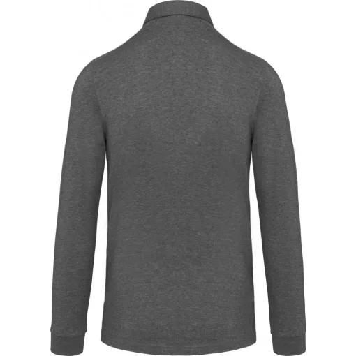 Férfi galléros póló Kariban KA264 Men S Long Sleeved Jersey polo Shirt -3XL, Grey Heat