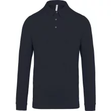 Férfi galléros póló Kariban KA264 Men S Long Sleeved Jersey polo Shirt -2XL, Navy