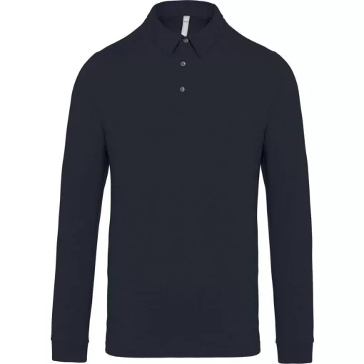 Férfi galléros póló Kariban KA264 Men S Long Sleeved Jersey polo Shirt -2XL, Navy