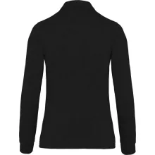 Női galléros póló Kariban KA265 Ladies Long Sleeve Jersey polo Shirt -M, Black