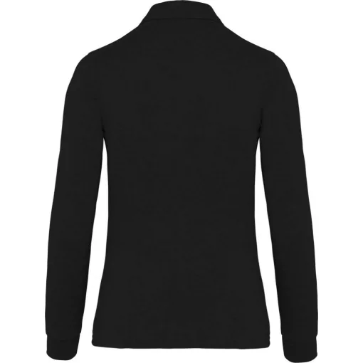 Női galléros póló Kariban KA265 Ladies Long Sleeve Jersey polo Shirt -XS, Black