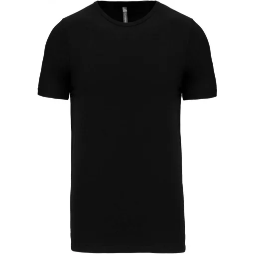 Férfi póló Kariban KA3012 Rövid Ujjú Környakú póló -2XL, Black