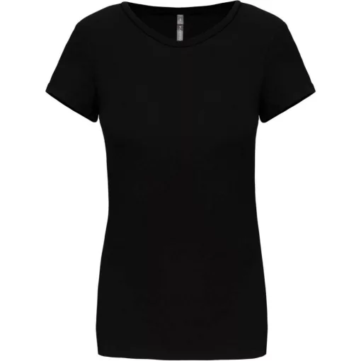 Női póló Kariban KA3013 Rövid Ujjú Környakú póló -2XL, Black