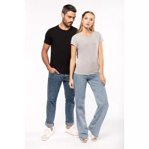 Női póló Kariban KA3013 Rövid Ujjú Környakú póló -S, Light Grey Heather
