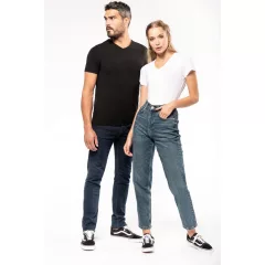   Férfi póló Kariban KA3014 Rövid Ujjú v-nyakú póló -3XL, Light Grey Heather