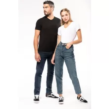 Férfi póló Kariban KA3014 Rövid Ujjú v-nyakú póló -XL, Light Grey Heather