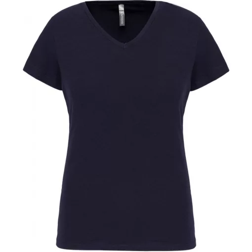 Női póló Kariban KA3015 Rövid Ujjú v-nyakú póló -2XL, Navy