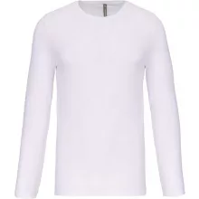 Férfi póló Kariban KA3016 Hosszú Ujjú Környakú póló -2XL, White