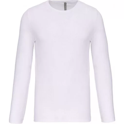 Férfi póló Kariban KA3016 Hosszú Ujjú Környakú póló -2XL, White