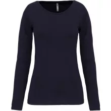 Női póló Kariban KA3017 Hosszú Ujjú Környakú póló -2XL, Navy