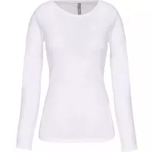 Női póló Kariban KA3017 Hosszú Ujjú Környakú póló -XL, White