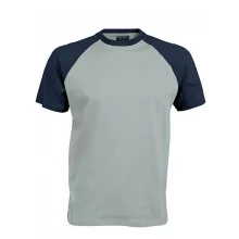 Férfi póló Kariban KA330 Baseball - Kontraszt póló -L, Ice Blue/Denim