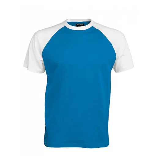 Férfi póló Kariban KA330 Baseball - Kontraszt póló -L, Royal Blue/Yellow