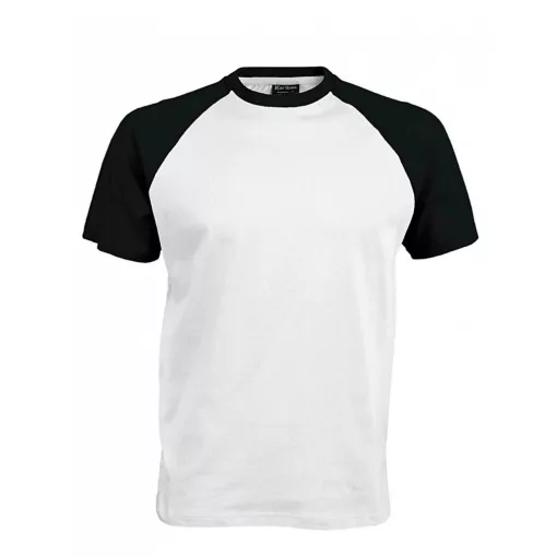 Férfi póló Kariban KA330 Baseball - Kontraszt póló -2XL, White/Navy