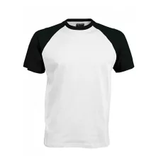 Férfi póló Kariban KA330 Baseball - Kontraszt póló -XL, White/Royal Blue
