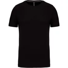 Férfi póló Kariban KA356 Rövid Ujjú Környakú póló -4XL, Black