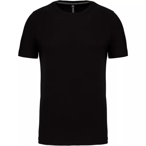Férfi póló Kariban KA356 Rövid Ujjú Környakú póló -4XL, Black