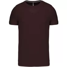 Férfi póló Kariban KA356 Rövid Ujjú Környakú póló -XL, Chocolate