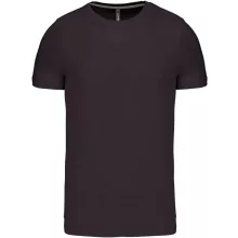 Férfi póló Kariban KA356 Rövid Ujjú Környakú póló -M, Dark Grey