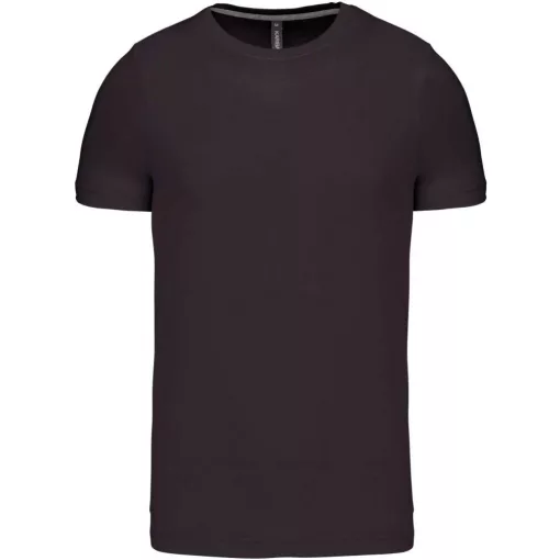 Férfi póló Kariban KA356 Rövid Ujjú Környakú póló -XL, Dark Grey