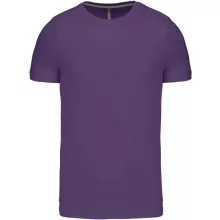 Férfi póló Kariban KA356 Rövid Ujjú Környakú póló -L, Purple