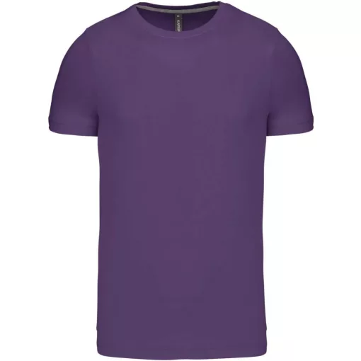 Férfi póló Kariban KA356 Rövid Ujjú Környakú póló -XL, Purple
