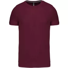 Férfi póló Kariban KA356 Rövid Ujjú Környakú póló -4XL, Wine