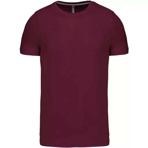 Férfi póló Kariban KA356 Rövid Ujjú Környakú póló -4XL, Wine