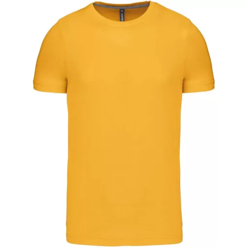 Férfi póló Kariban KA356 Rövid Ujjú Környakú póló -3XL, Yellow