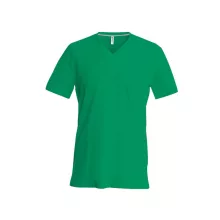 Férfi póló Kariban KA357 Rövid Ujjú v-nyakú póló -M, Kelly Green