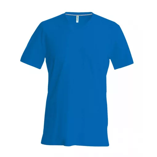 Férfi póló Kariban KA357 Rövid Ujjú v-nyakú póló -2XL, Light Royal Blue
