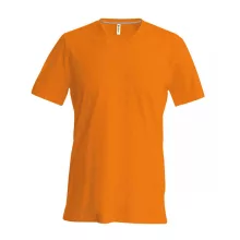 Férfi póló Kariban KA357 Rövid Ujjú v-nyakú póló -L, Orange