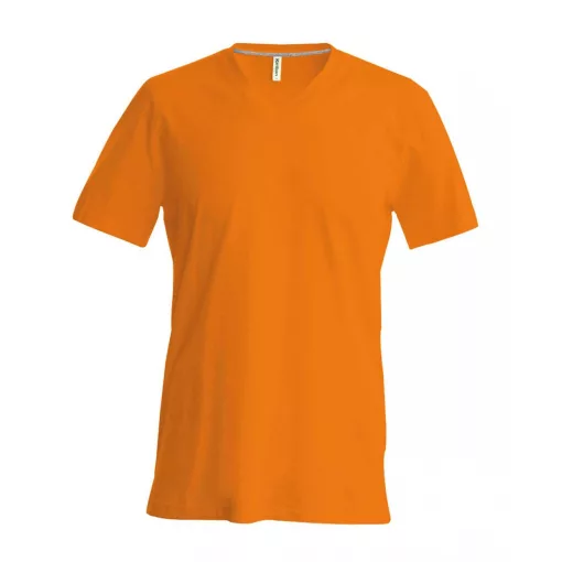 Férfi póló Kariban KA357 Rövid Ujjú v-nyakú póló -XL, Orange