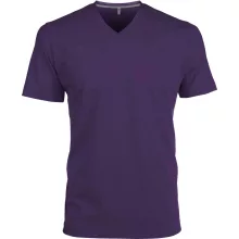 Férfi póló Kariban KA357 Rövid Ujjú v-nyakú póló -S, Purple