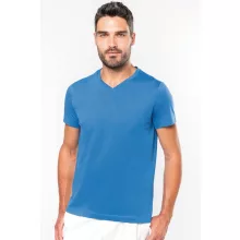 Férfi póló Kariban KA357 Rövid Ujjú v-nyakú póló -M, Red