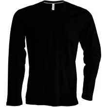 Férfi póló Kariban KA358 Hosszú Ujjú v-nyakú póló -2XL, Black