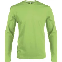 Férfi póló Kariban KA359 Hosszú Ujjú Környakú póló -2XL, Lime