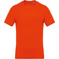   Férfi póló Kariban KA370 v-nyakú Rövid Ujjú póló -S, Orange
