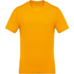   Férfi póló Kariban KA370 v-nyakú Rövid Ujjú póló -4XL, Yellow