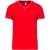   Férfi póló Kariban KA374 v-nyakú piqué póló -M, Red/Navy/White
