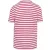 Férfi póló Kariban KA378 Csíkos Rövid Ujjú Zsebestengerész póló -3XL, Striped White/Re