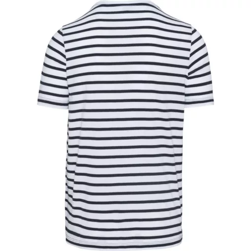 Férfi póló Kariban KA378 Csíkos Rövid Ujjú Zsebestengerész póló -2XL, Striped White/Na