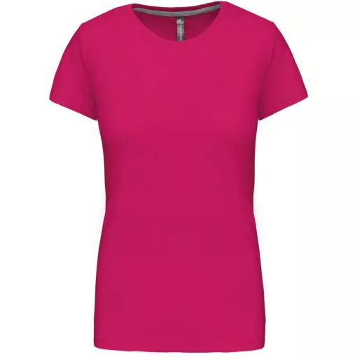 Női póló Kariban KA380 Rövid Ujjú Környakú póló -3XL, Fuchsia