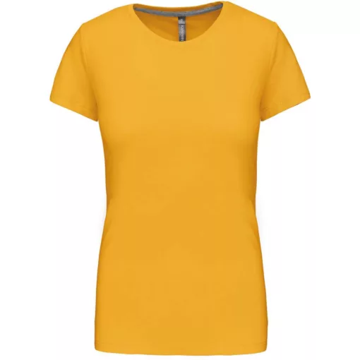 Női póló Kariban KA380 Rövid Ujjú Környakú póló -2XL, Yellow